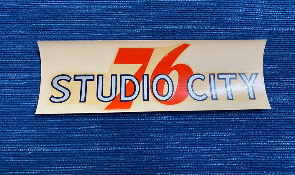VTG Union 76 Oil Studio City LA California Decal Gas Station Travel Souvenir
